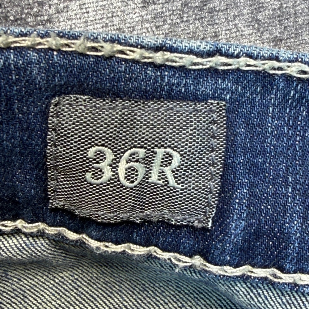 BKE Jake Jeans Mens 36R Blue Cotton Blend Straight Leg Mid Rise Light Wash Denim - Picture 5 of 12